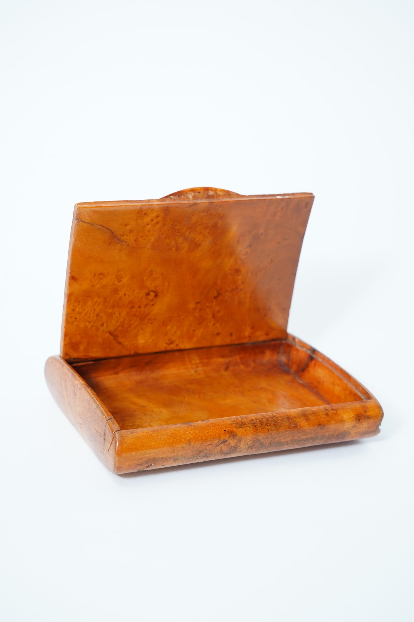 Antique Burr Walnut Pocket Card Case Box