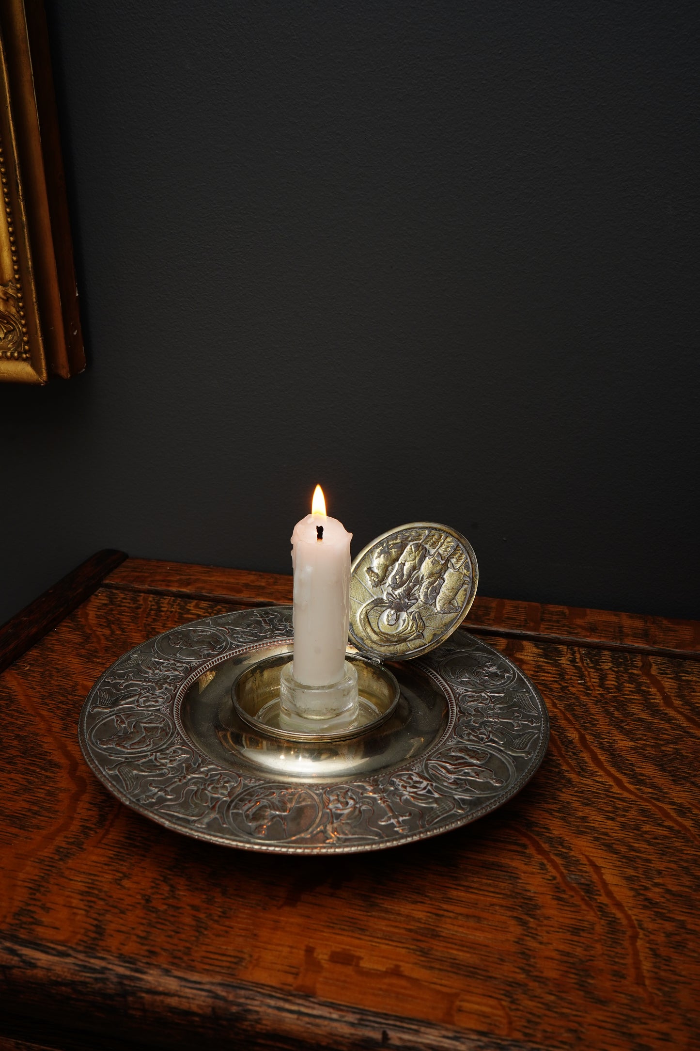 Antique Victorian Silver Plate Inkwell
