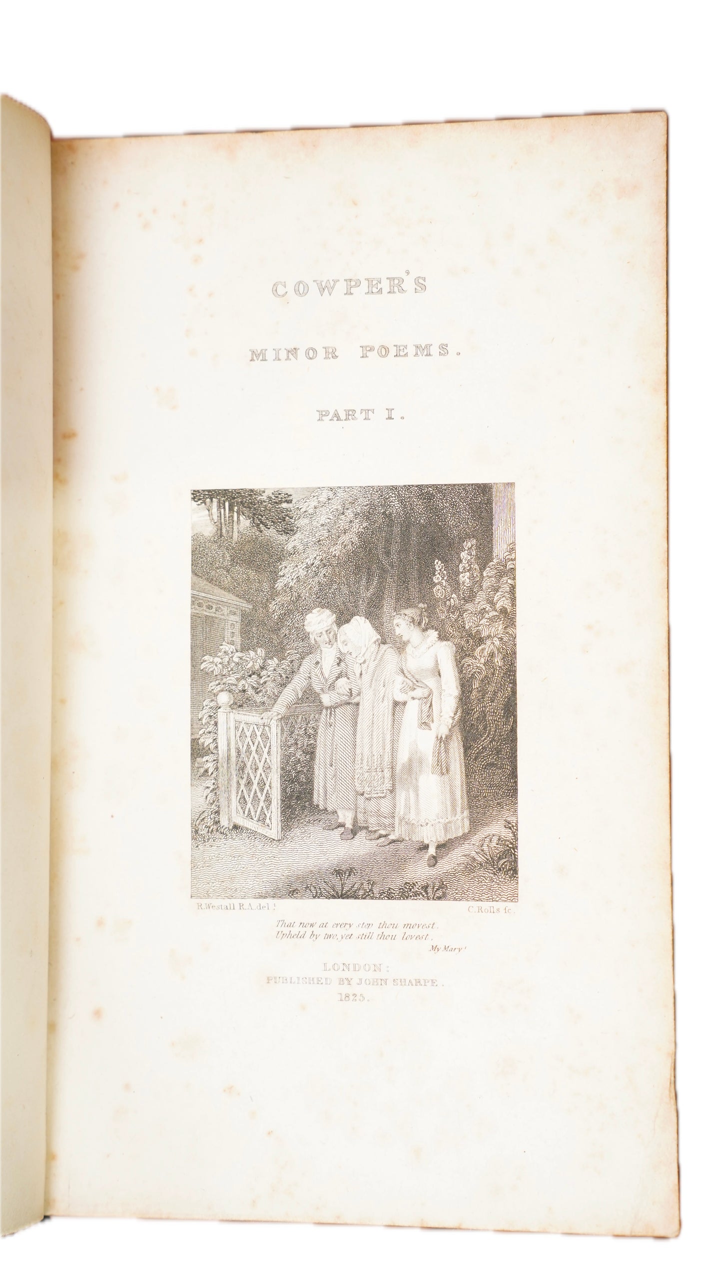 William Cowper Poems 3 Volumes John Sharpe 1825 Antique Calf Set