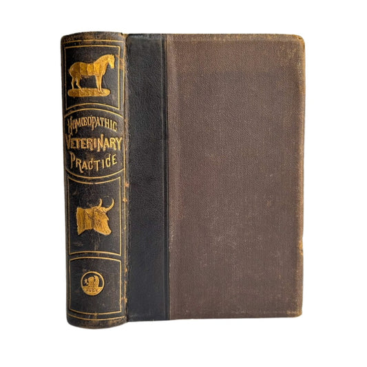 "A Manual of Homeopathic Veterinary Practice" Black Quarter Leather Book