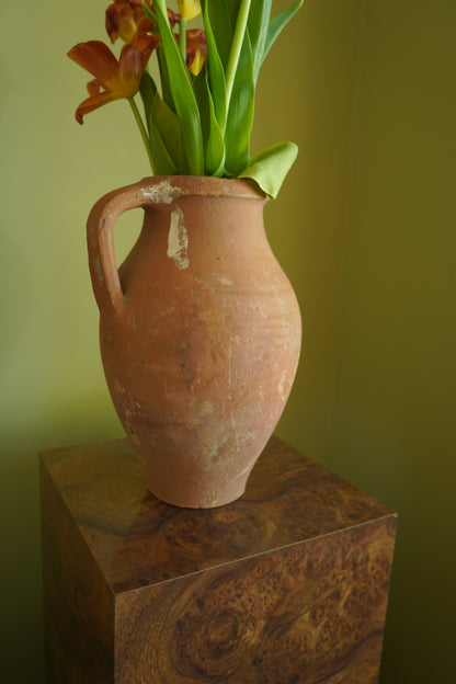 Vintage Turkish Terracotta Unglazed Jug