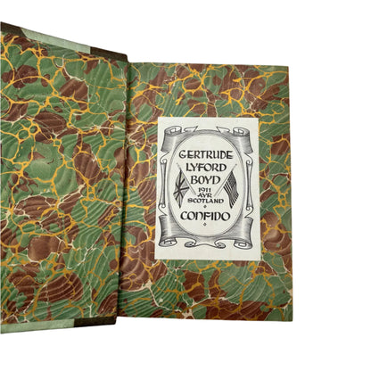 1911 "The Life of Benvenuto Cellini" Green Half Calf Leather Book, Illustrated