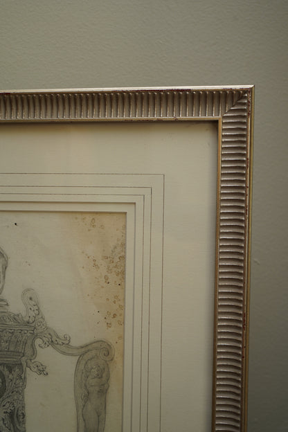 Henry Bouvet (French, 1859–1945) – Study of a Tankard, Signed Pencil Drawing on Paper, Framed
