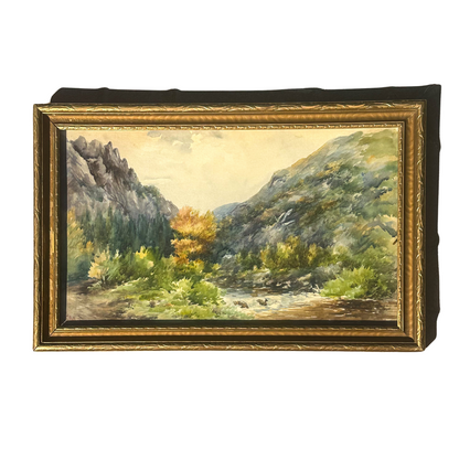 Original Watercolor by Irish-American Artist Edith Bethune Maguire (1861–1946) Framed