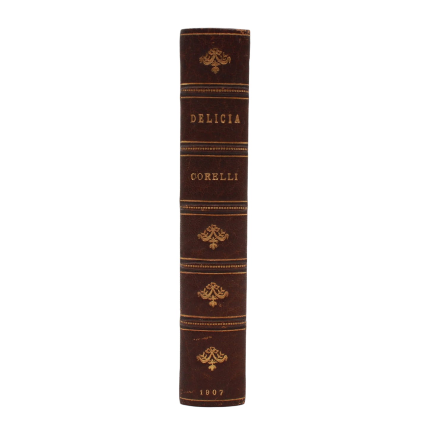 1907 "Delicia" Brown Half Leather Book