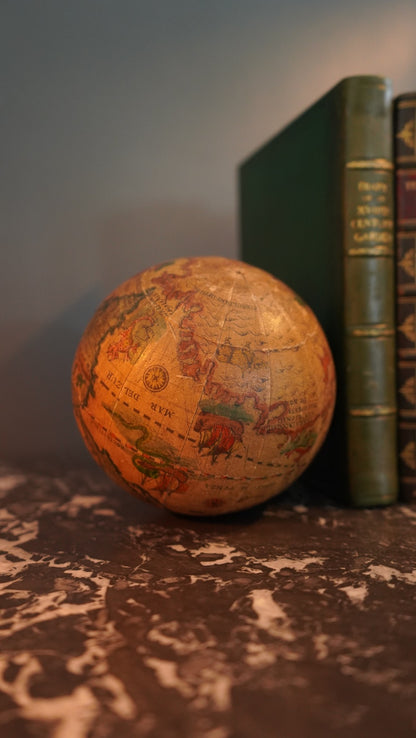 ^ Small Vintage Italian Wooden Globe
