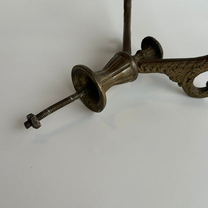 Antique Late Victorian Cast-Brass Double Wall Hooks (Pair)