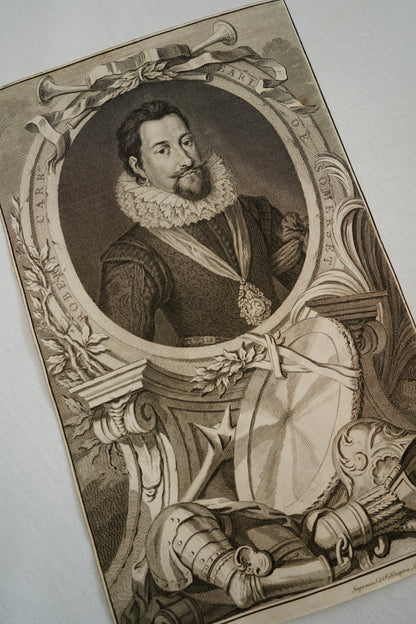 Early 19th Century Engraving "Robert Carr, Earl of Somerset" by Jacobus Houbraken