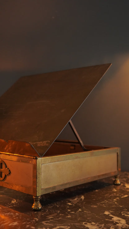 ^ Antique Brass Adjustable Bible Book Stand