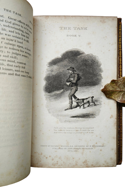 1817 The Task by William Cowper Poetry Book