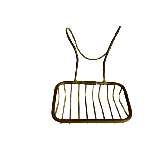 Late Victorian Brass Tub-Mounted Soap Basket
