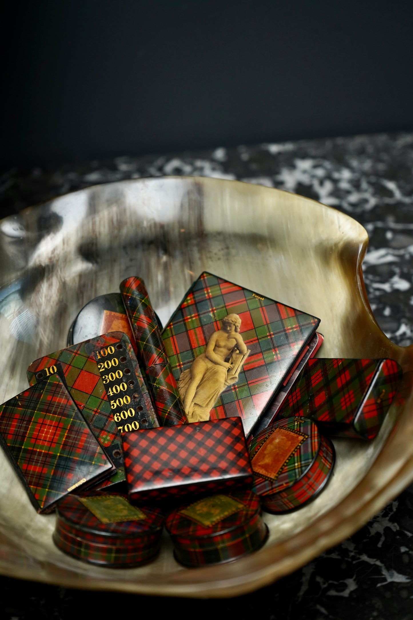 Victorian Scottish Tartanware Aide Memoire Pocket Notebook c. 1860–1880