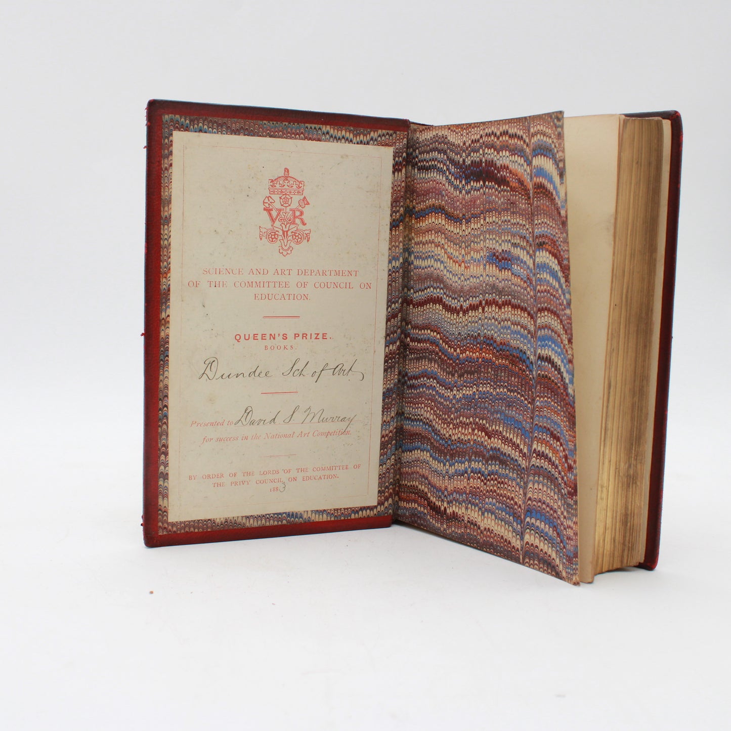 1883 Vol. 2 "The Literary Works of Sir Joshua Reynolds" Red Full Leather Book