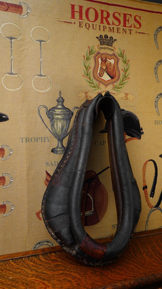 Antique Leather Draft Horse Collar Equestrian Decor
