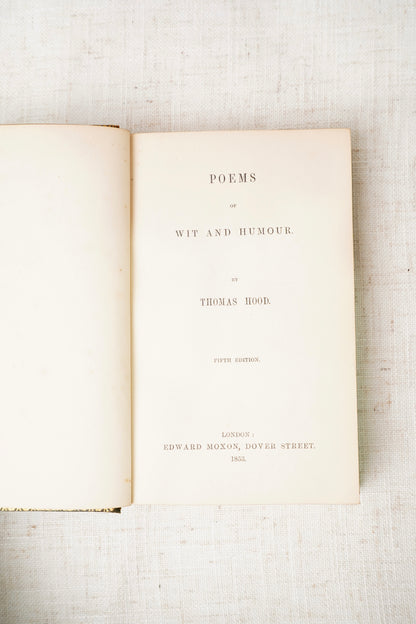 Thomas Hood Poems of Wit and Humour 1853