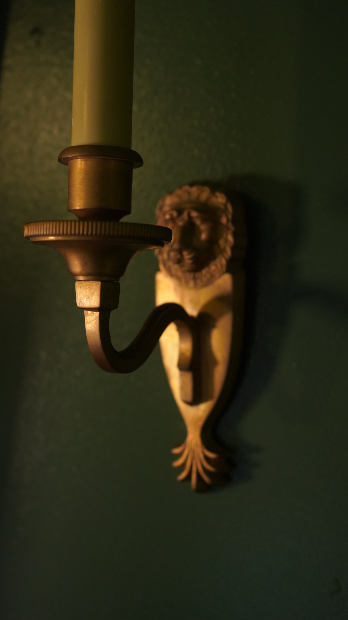 Pair of Empire Style Gilt Bronze Sconces