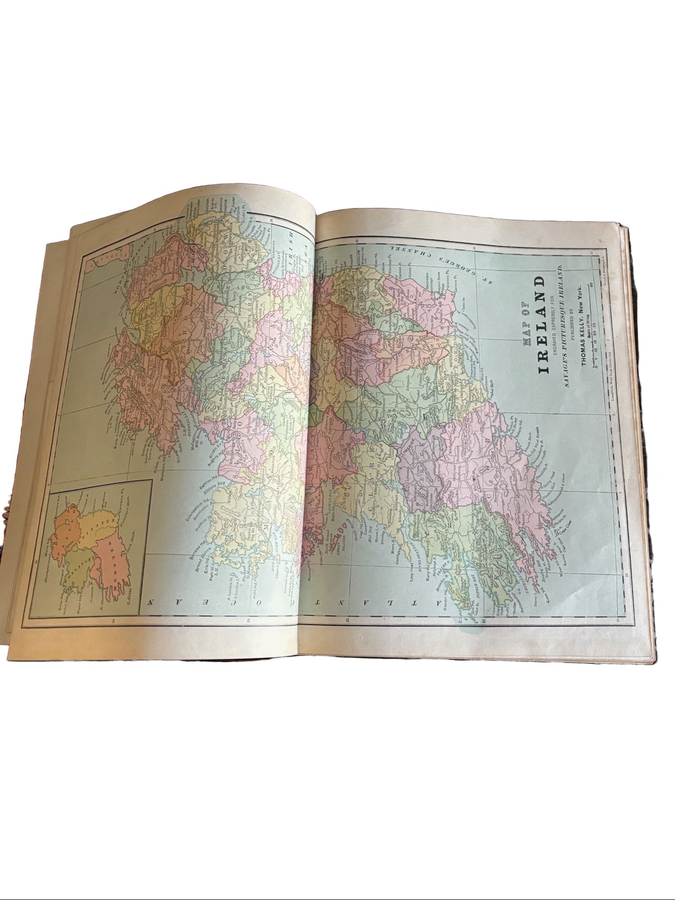 1884 Picturesque Ireland by John Savage | Illustrated Victorian Leather-Bound Book