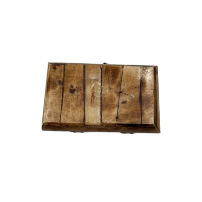 Small Vintage Bone & Brass Trinket Box