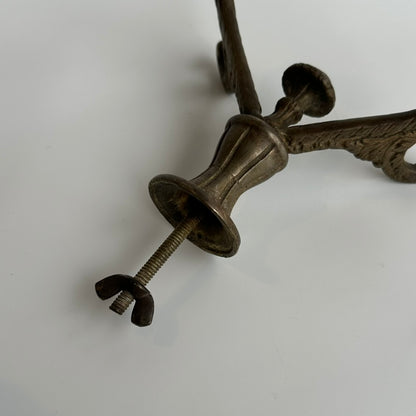 Antique Late Victorian Cast-Brass Double Wall Hooks (Pair)