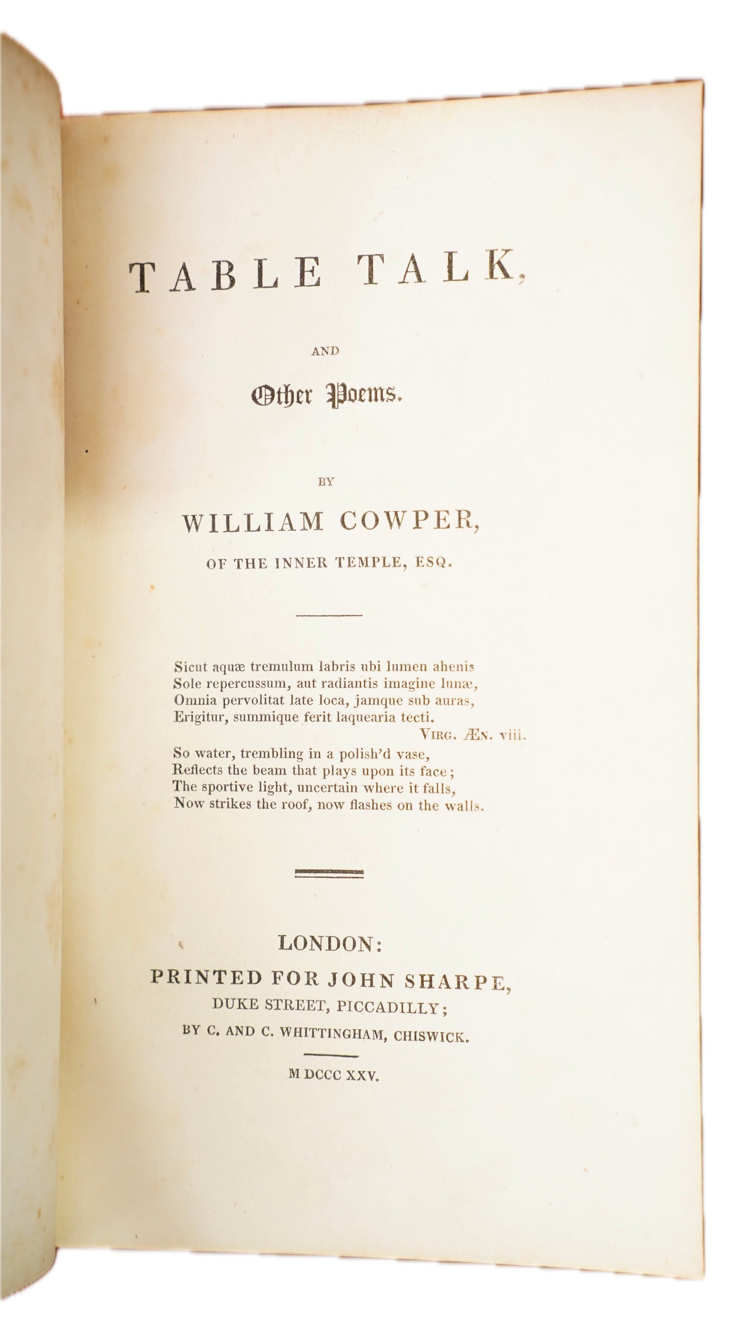 William Cowper Poems 3 Volumes John Sharpe 1825 Antique Calf Set