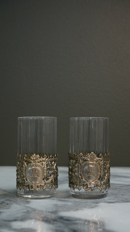 Antique French Vin Bravais Tasting Glasses