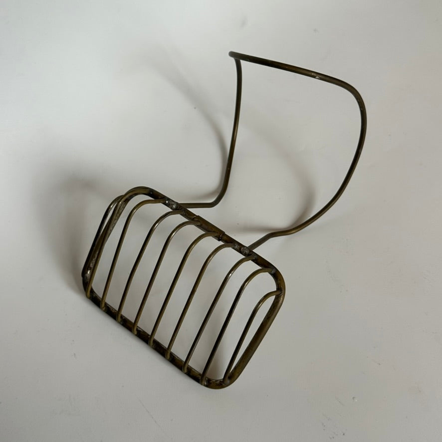 Late Victorian Brass Tub-Mounted Soap Basket