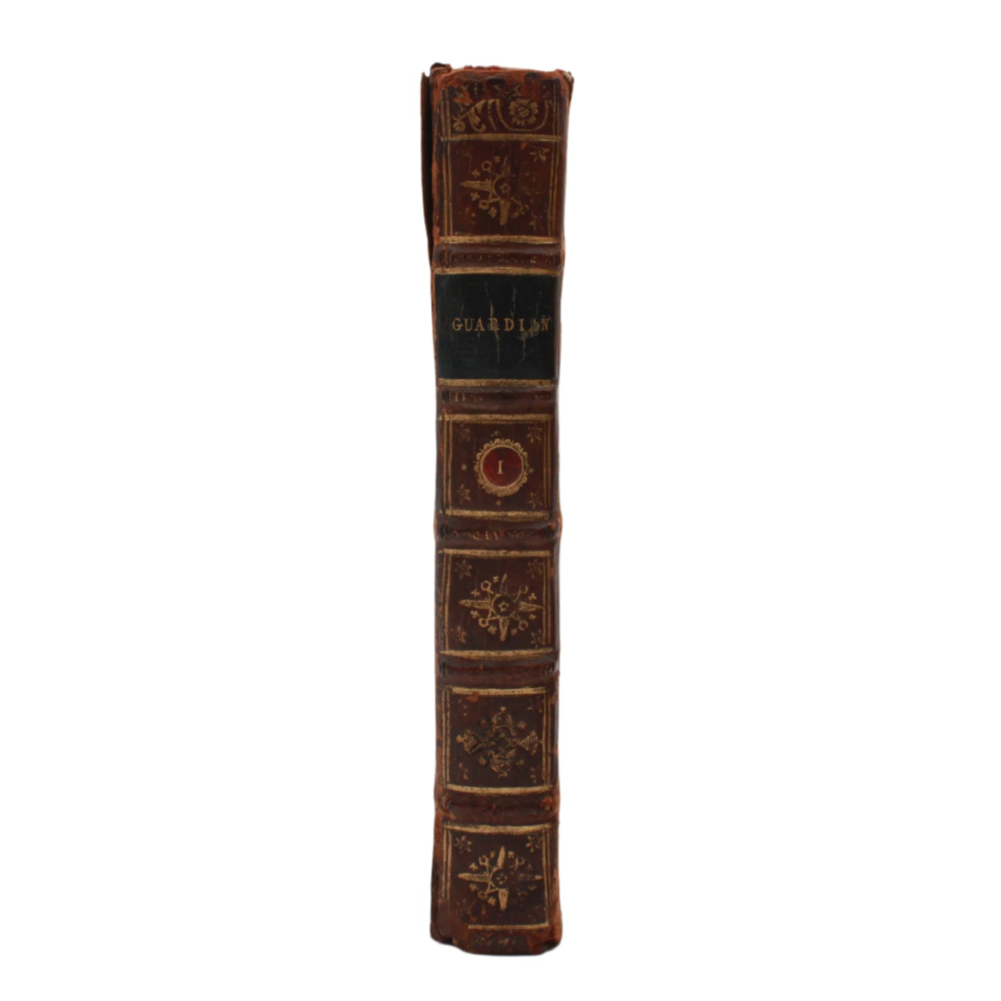2 Volumes 1726 "The Guardian" Brown Full Leather Books