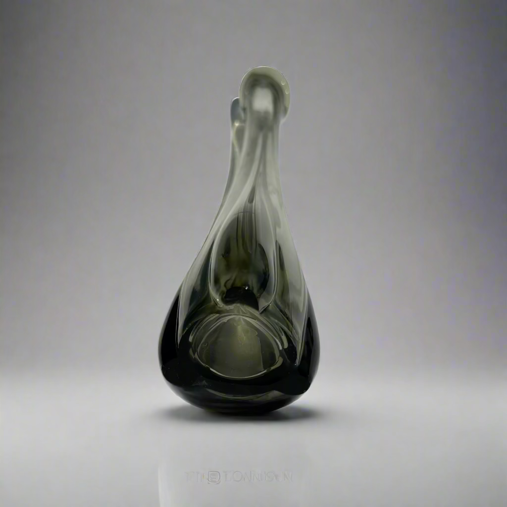 glass vase laying on its side