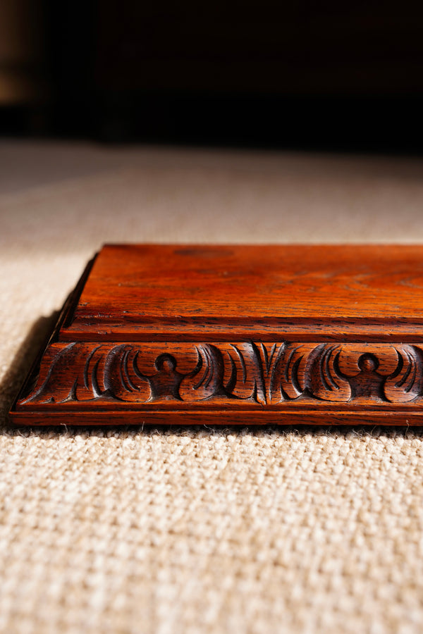 Antique Carved Oak Display Riser secondary view