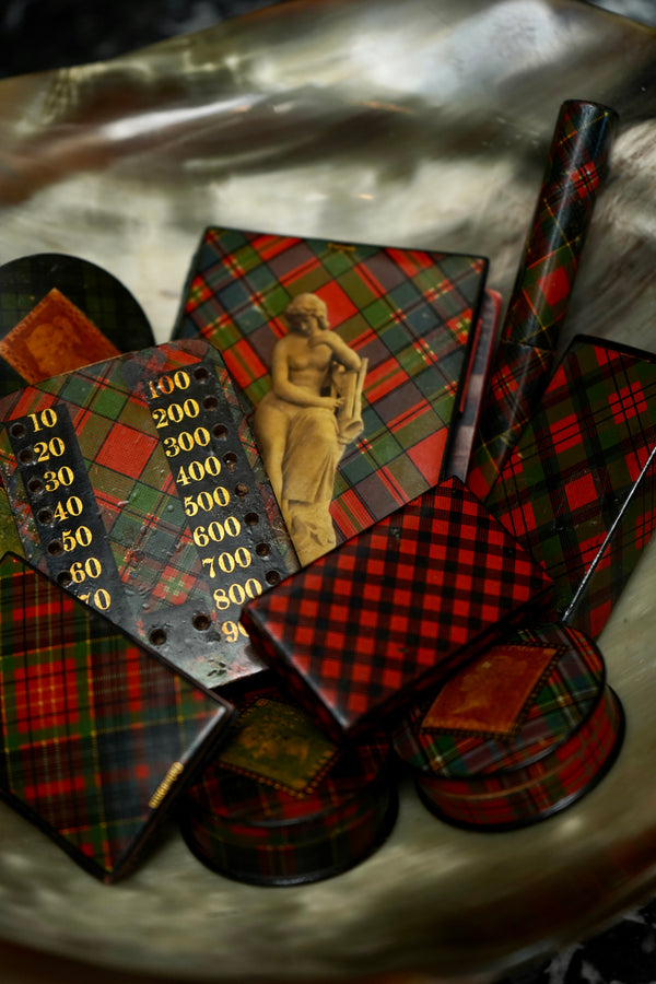 Victorian Scottish Tartanware Aide Memoire Pocket Notebook c. 1860–1880 secondary view