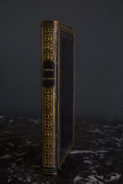 1823 Latin New Testament "Novum Testamentum Domini Nostri Jesu Christi" Full Leather Mini Sized Book