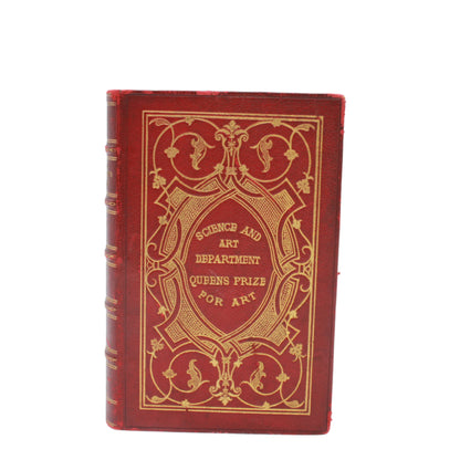 1883 Vol. 2 "The Literary Works of Sir Joshua Reynolds" Red Full Leather Book