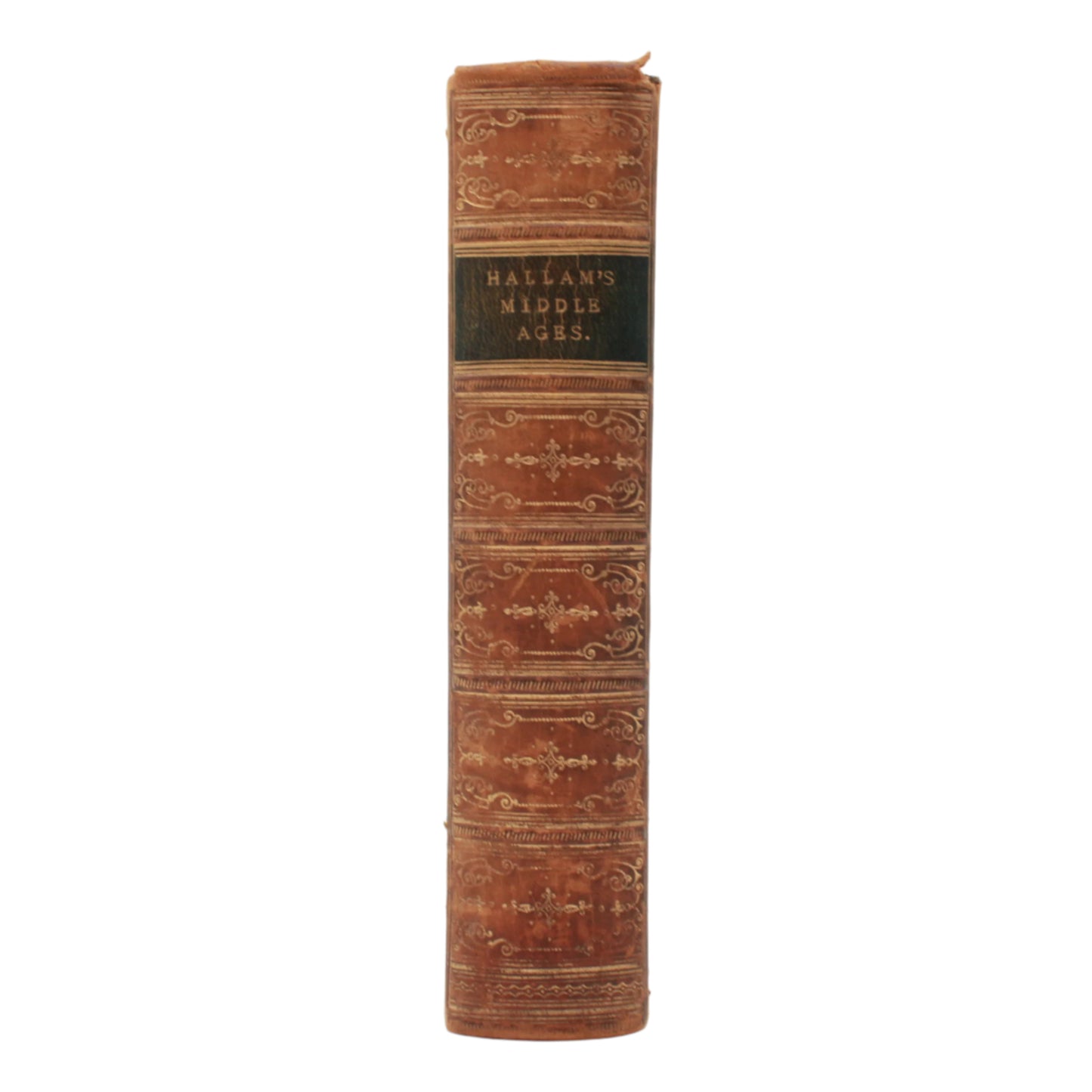 1869 "View of the State of Europe During the Middle Ages" Full Brown Leather Book