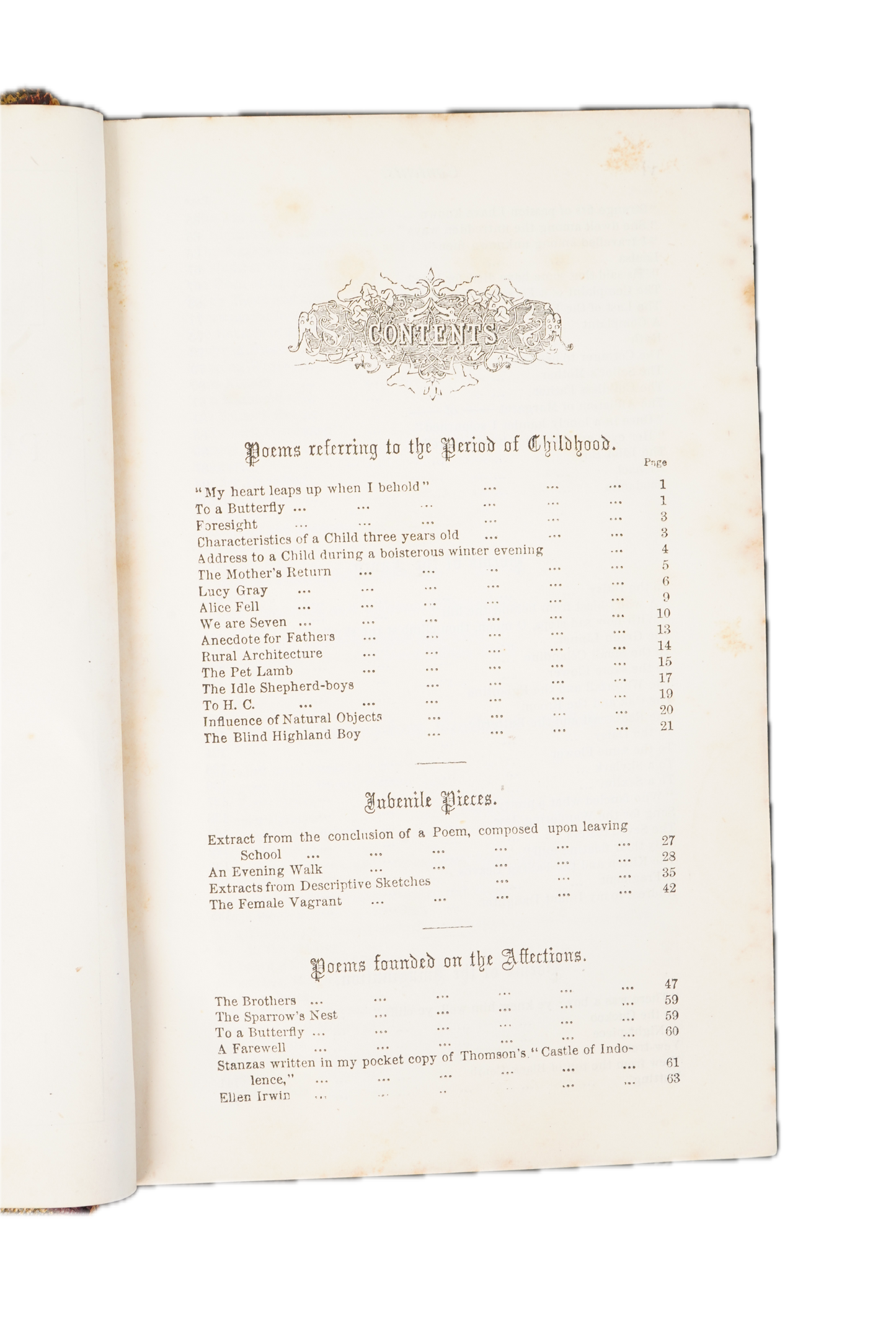 1871 Wordsworth Poetical Works Mauchline Binding