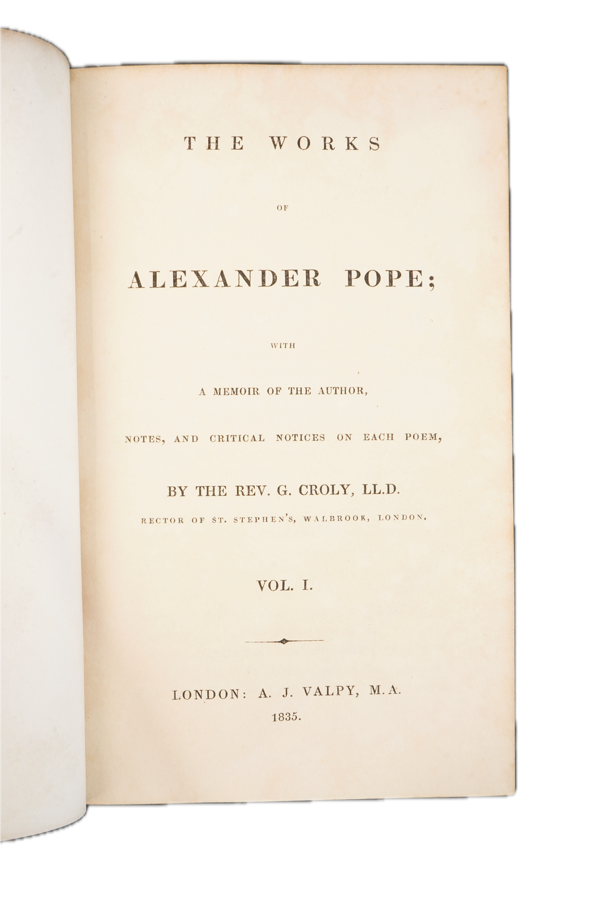 1835 Alexander Pope Works Vols I & III