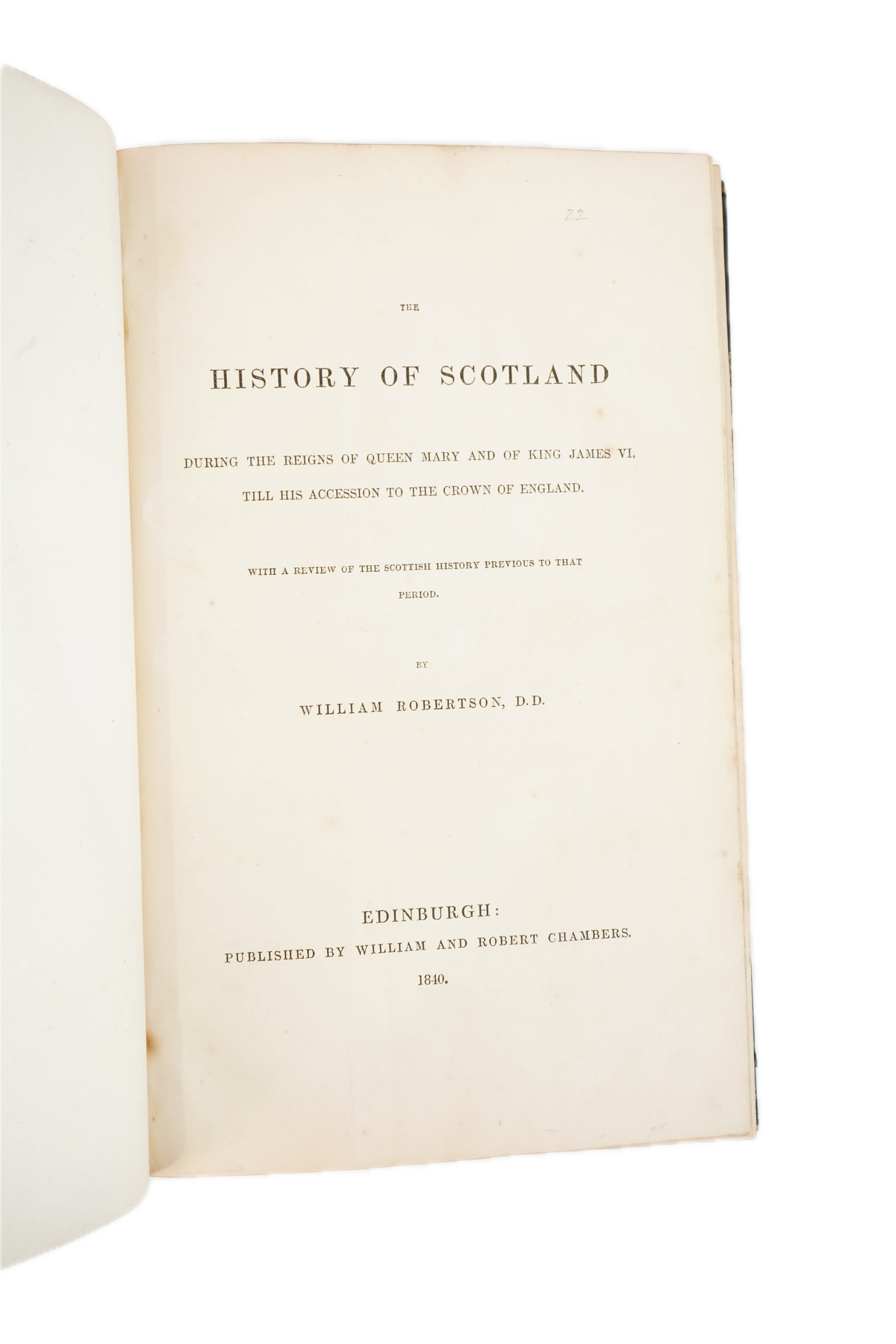1840 William Robertson The History of Scotland