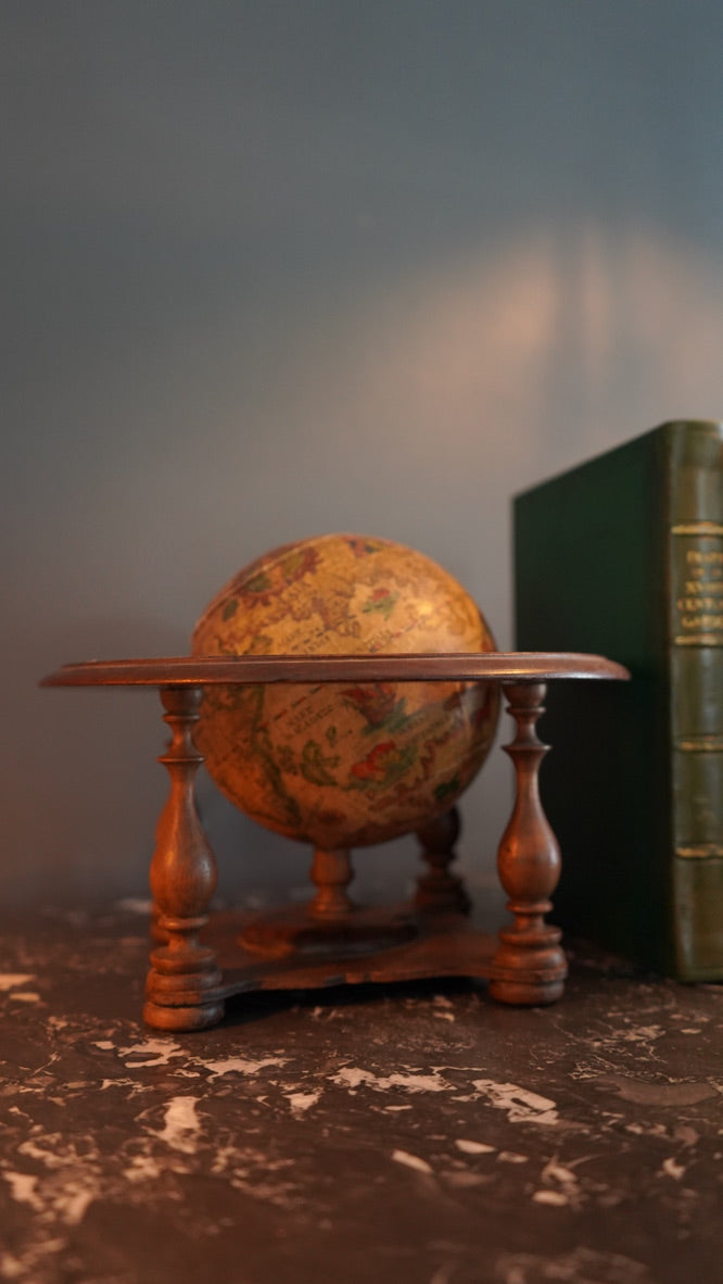 ^ Small Vintage Italian Wooden Globe