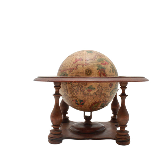 ^ Small Vintage Italian Wooden Globe