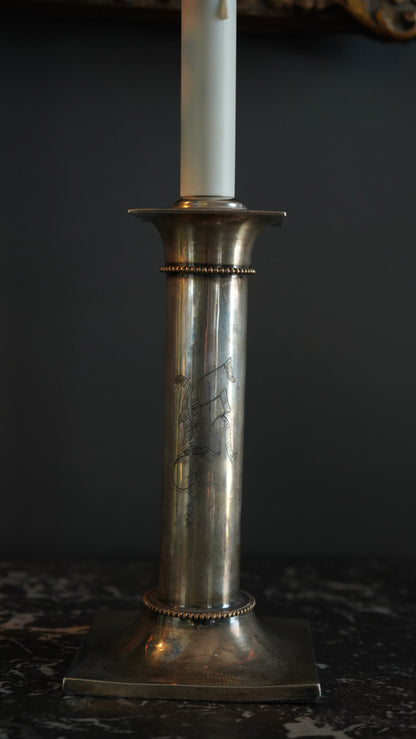 Pair of 20th Century Pairpoint Silver Plated Lamps