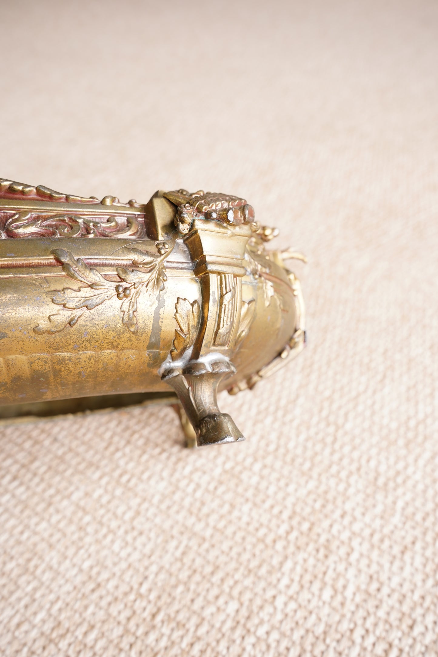 Antique French Brass Jardiniere | Centerpiece