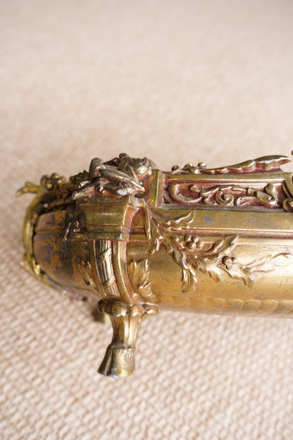 Antique French Brass Jardiniere | Centerpiece