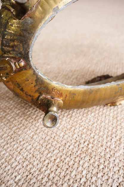 Antique French Brass Jardiniere | Centerpiece