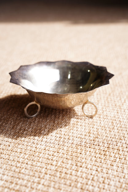 Vintage Mexican Sterling Silver Footed Bowl
