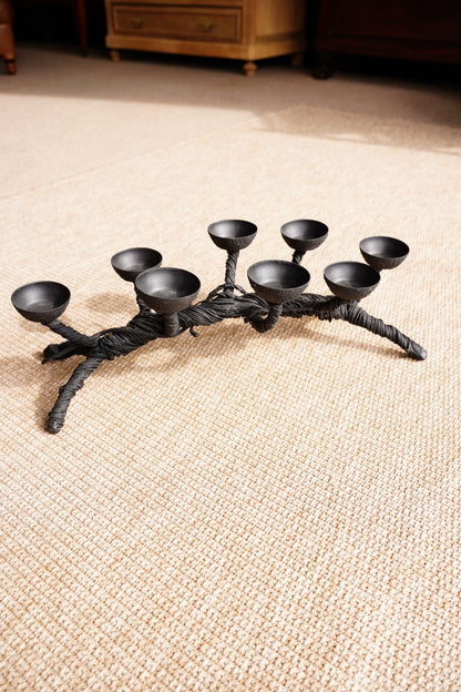Black Sculptural Candelabra