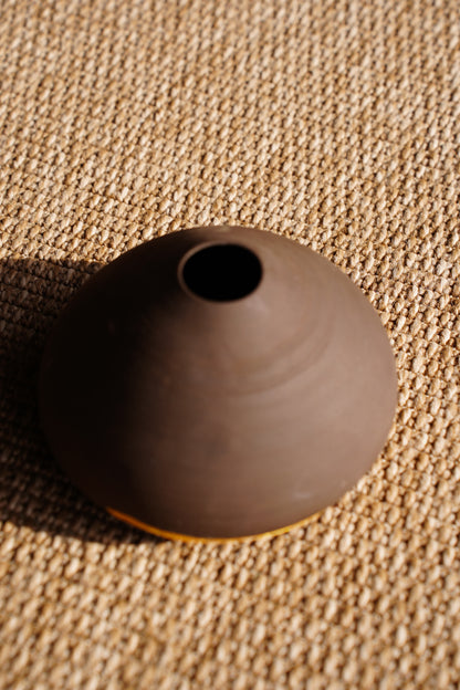 Vintage Studio Pottery Vase with Kintsugi Style Repair, Signed