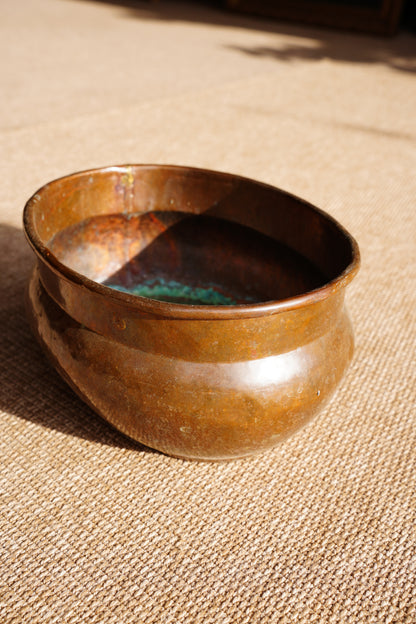 Vintage Hammered Copper Planter