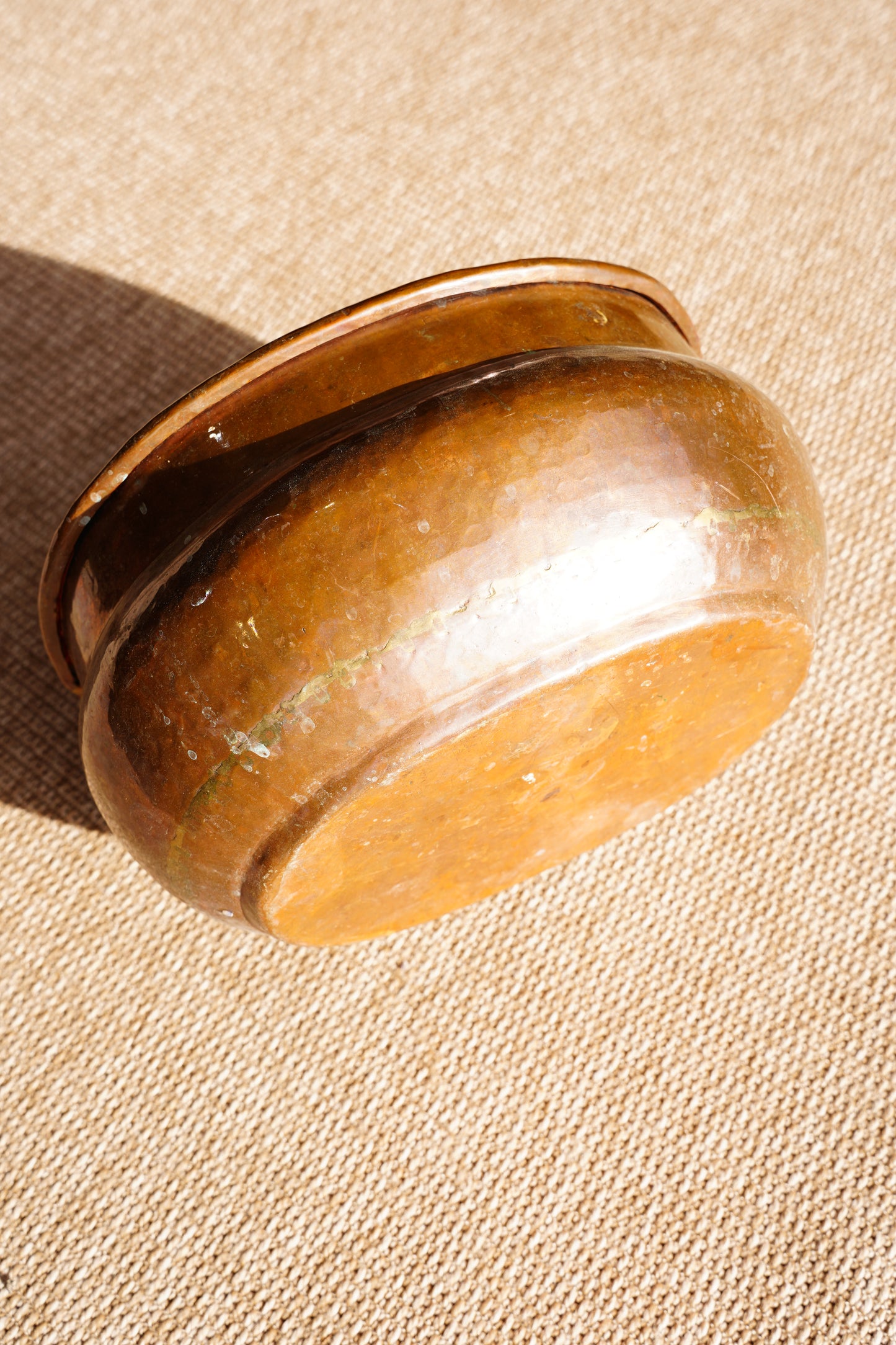 Vintage Hammered Copper Planter