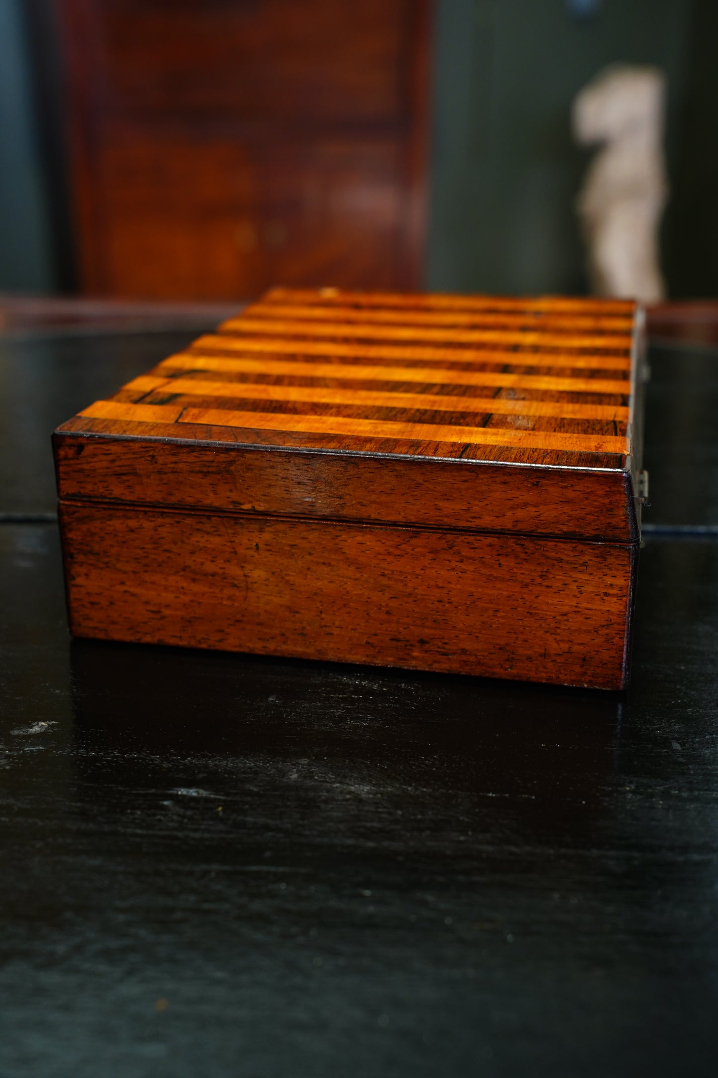 Antique Victorian Rosewood & Satinwood Lap Desk