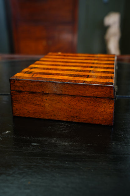 Antique Victorian Rosewood & Satinwood Lap Desk
