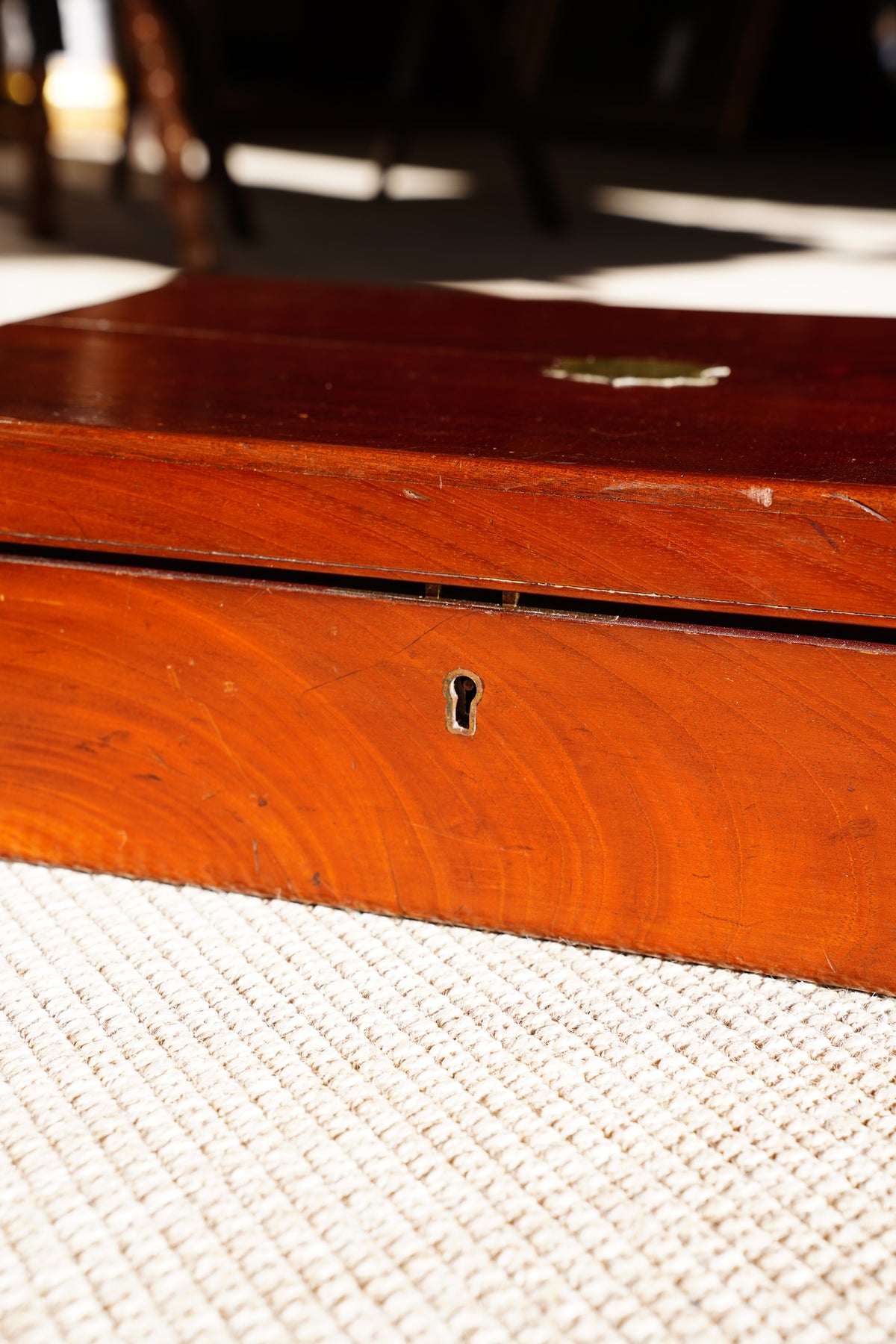 Antique Edwardian Oak & Brass Cutlery Box